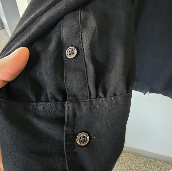 LANE BRYANT Pop Over Tunic Women Sz 26/28 Black Layered Back Flowy Witchy - Picture 7 of 10